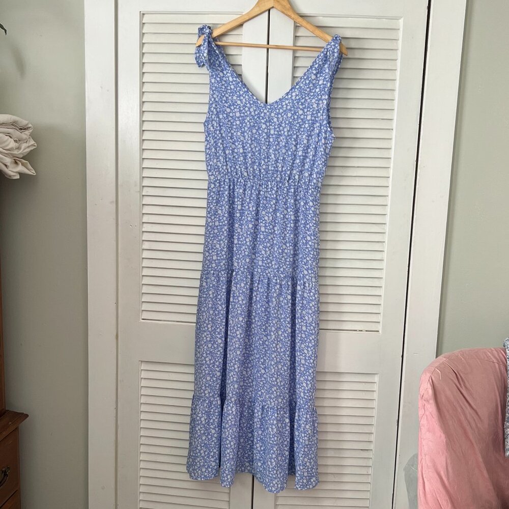 Sienna Sky Light Blue Floral Maxi Dress
